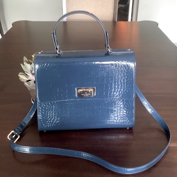 Kate Spade Crocodile Embossed Leather Handbag - Picture 13 of 13